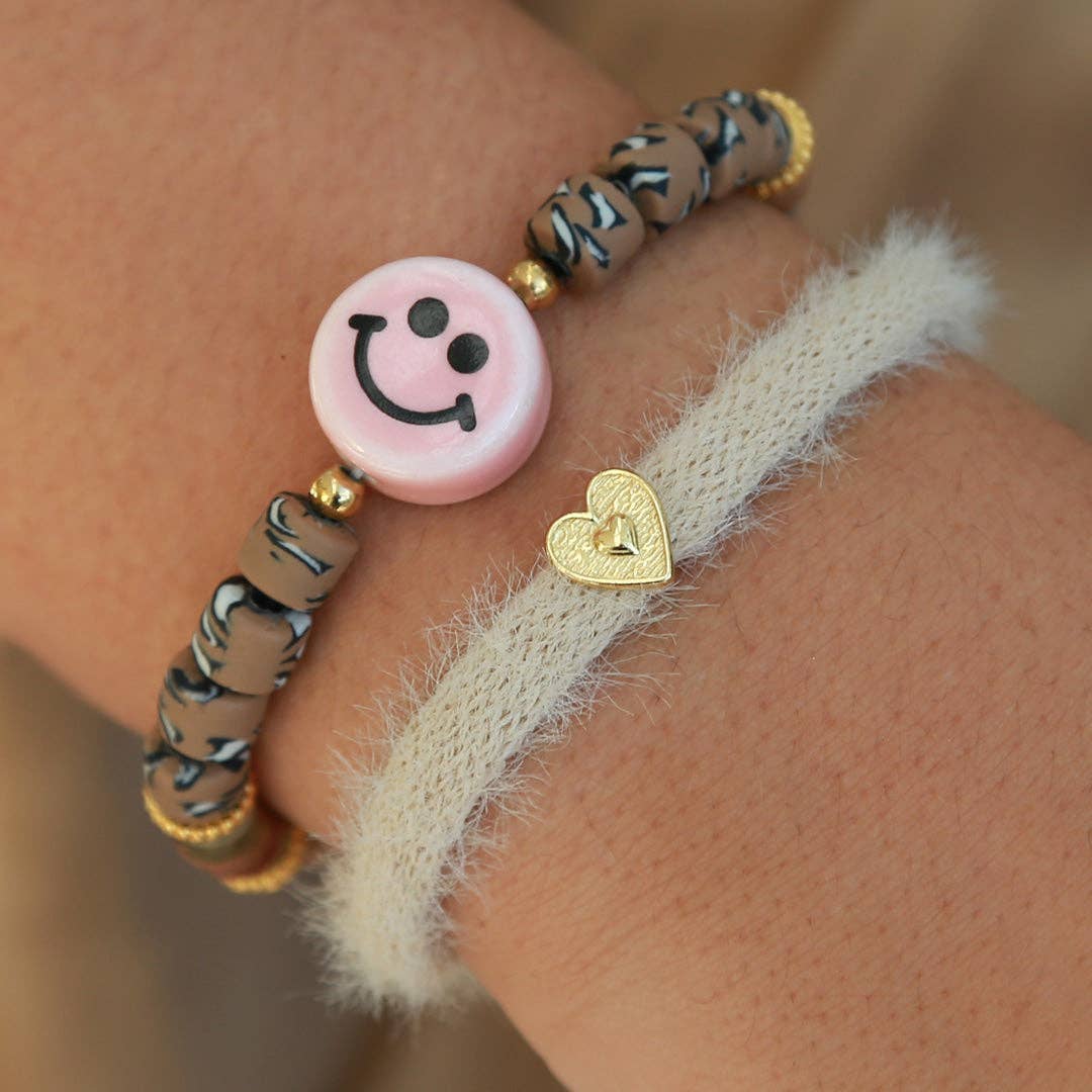 Bracelet beige moelleux