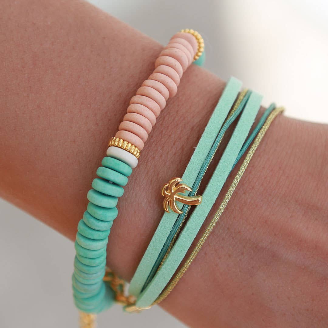 Bracelet en forme de palmier vert marin