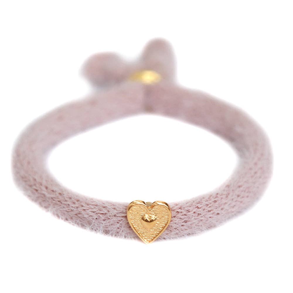 Bracelet fluffy vieux rose