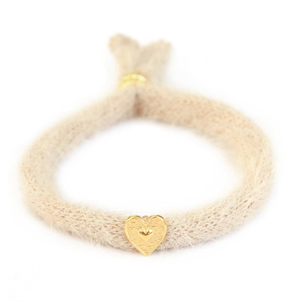 Bracelet beige moelleux