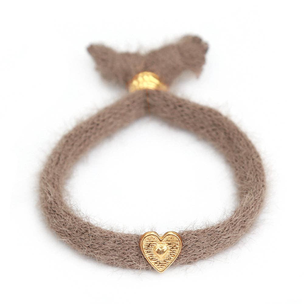 Bracelet taupe moelleux